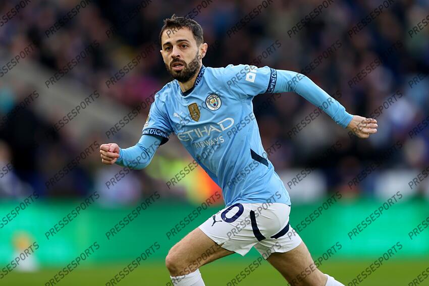 29 December 2024 Leicester - Premier League football - Leicester City v Manchester City - Bernardo Silva of Manchester City. (Photo by Mark Leech). LEICESTER-MANCHESTER CITY (0-2) 