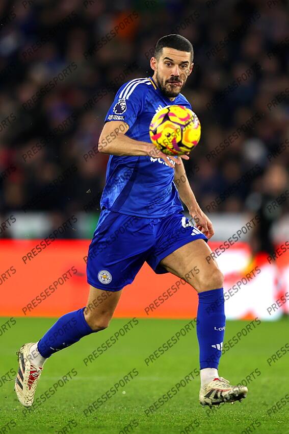 29 December 2024 Leicester - Premier League football - Leicester City v Manchester City - Conor Coady of Leicester City. (Photo by Mark Leech). LEICESTER-MANCHESTER CITY (0-2) 