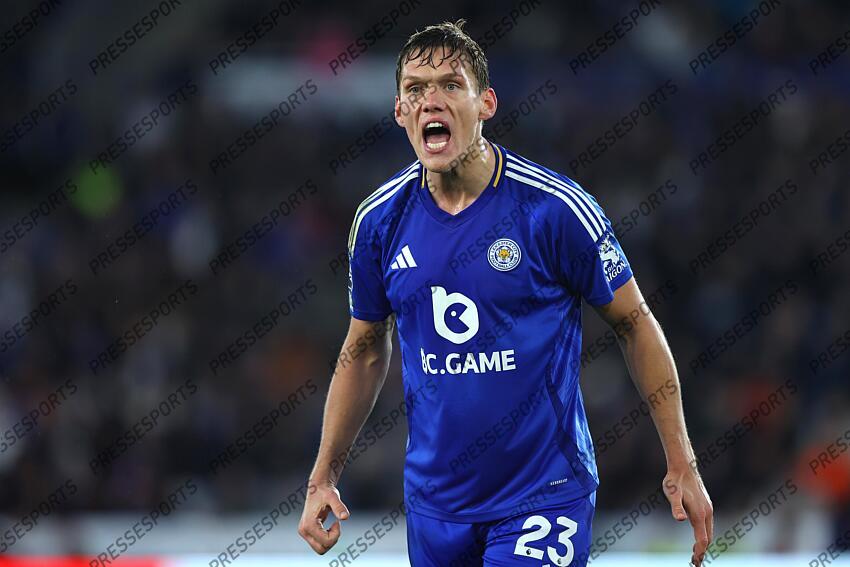 29 December 2024 Leicester - Premier League football - Leicester City v Manchester City - Jannik Vestergaard of Leicester City (Photo by Mark Leech). LEICESTER-MANCHESTER CITY (0-2) 