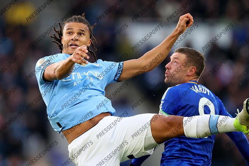 29 December 2024 Leicester - Premier League football - Leicester City v Manchester City - Nathan Ake of Manchester City. (Photo by Mark Leech). LEICESTER-MANCHESTER CITY (0-2) 