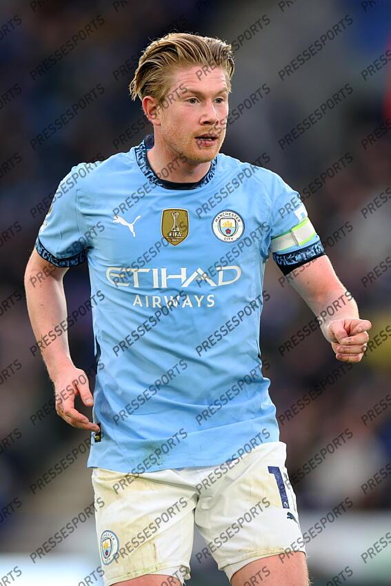 29 December 2024 Leicester - Premier League football - Leicester City v Manchester City - Kevin De Bruyne of Manchester City. (Photo by Mark Leech). LEICESTER-MANCHESTER CITY (0-2) 