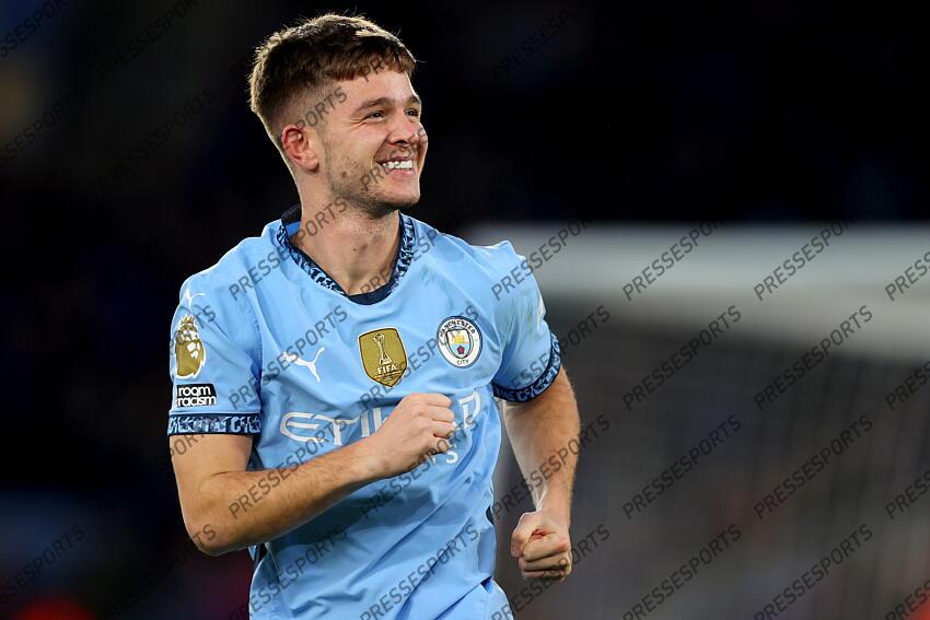 29 December 2024 Leicester - Premier League football - Leicester City v Manchester City - James McAtee of Manchester City. (Photo by Mark Leech). LEICESTER-MANCHESTER CITY (0-2) 