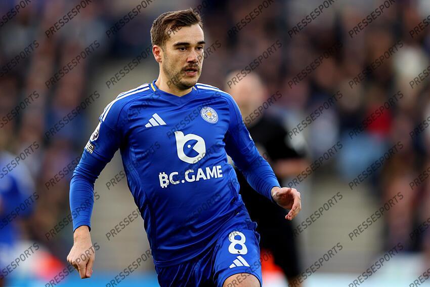 29 December 2024 Leicester - Premier League football - Leicester City v Manchester City - Harry Winks of Leicester City. (Photo by Mark Leech). LEICESTER-MANCHESTER CITY (0-2) 