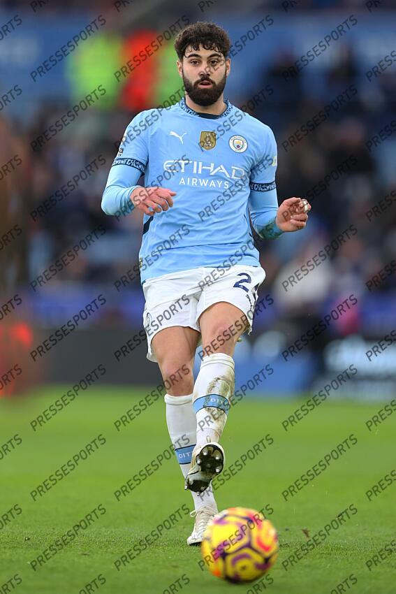 29 December 2024 Leicester - Premier League football - Leicester City v Manchester City - Josko Gvardiol of Manchester City. (Photo by Mark Leech). LEICESTER-MANCHESTER CITY (0-2) 