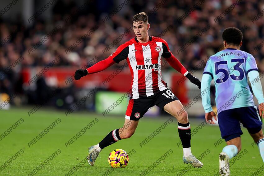 01 January 2025 - Premier League football - Brentford v Arsenal - Yehor Yarmolyuk of Brentford. (Photo by Mark Leech). BRENTFORD-ARSENAL (1-3) 