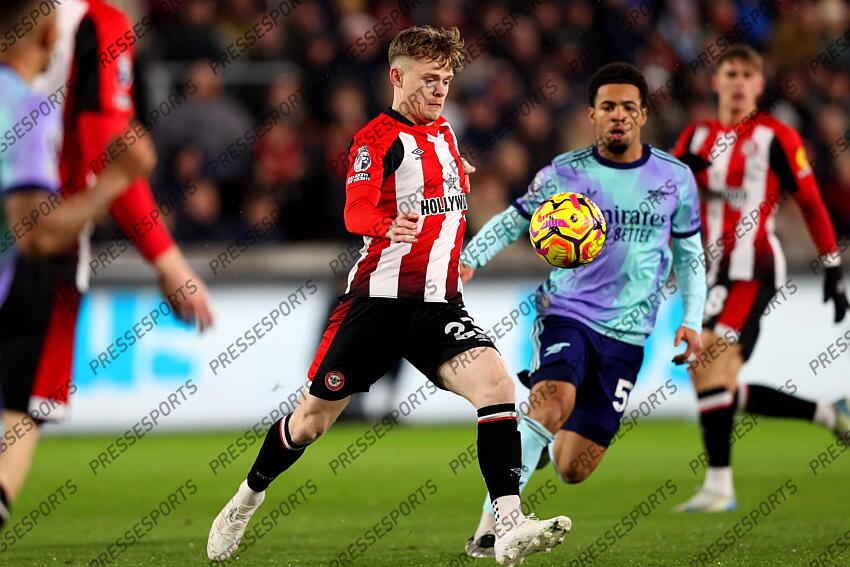 01 January 2025 - Premier League football - Brentford v Arsenal - Keane Lewis-Potter of Brentford. (Photo by Mark Leech). BRENTFORD-ARSENAL (1-3) 
