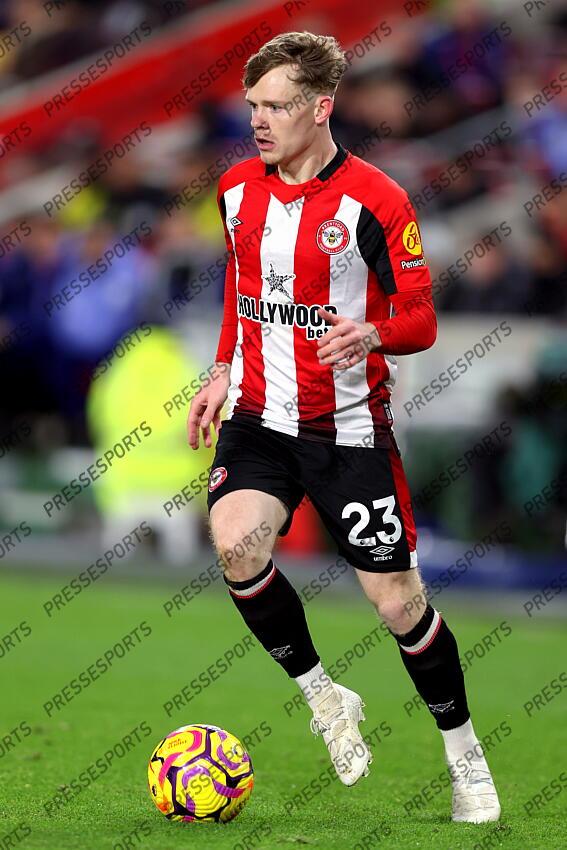 01 January 2025 - Premier League football - Brentford v Arsenal - Keane Lewis-Potter of Brentford. (Photo by Mark Leech). BRENTFORD-ARSENAL (1-3) 