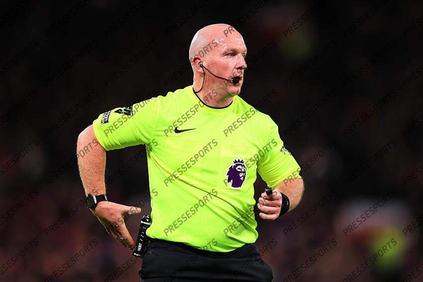 30th December 2024 - Premier League - Manchester United v Newcastle United - Match referee Simon Hooper - Photo: Simon Stacpoole / Offside. MANCHESTER UNITED-NEWCASTLE UNITED (0-2) 