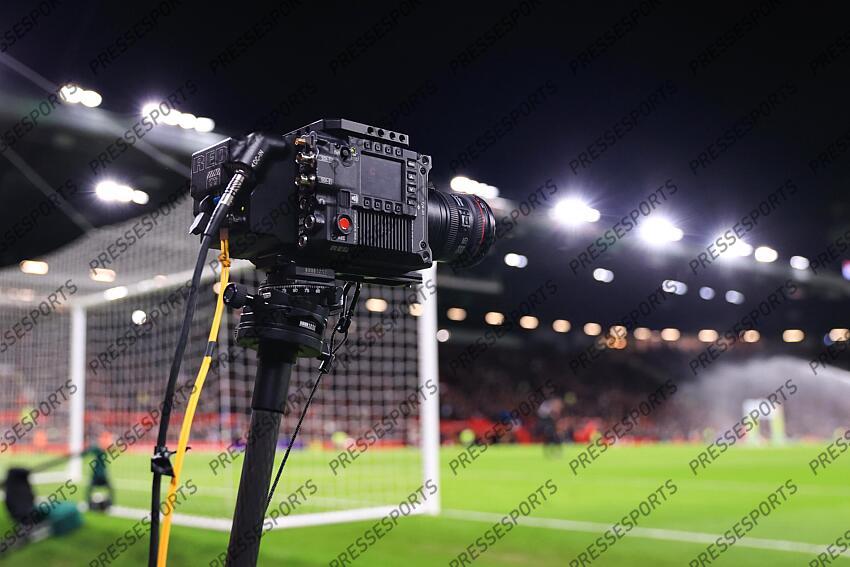 30th December 2024 - Premier League - Manchester United v Newcastle United - Small high resolution cameras used to show Premier League matches at the Cosm Los Angeles - Photo: Simon Stacpoole / Offside. MANCHESTER UNITED-NEWCASTLE UNITED (0-2) 