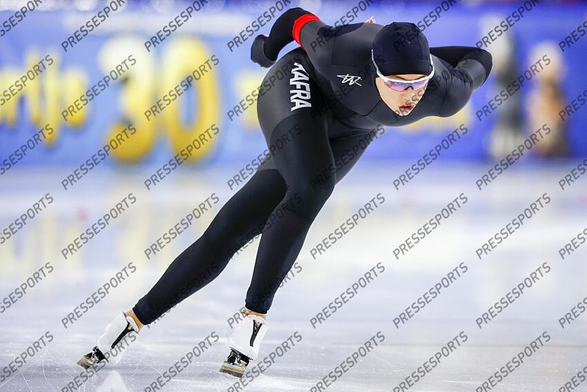 HEERENVEEN - Jutta Leerdam in action in the 1000 meters during the second day of the Dutch sprint speed skating championships in Thialf. ANP VINCENT JANNINK CHAMPIONNATS DES PAYS BAS 