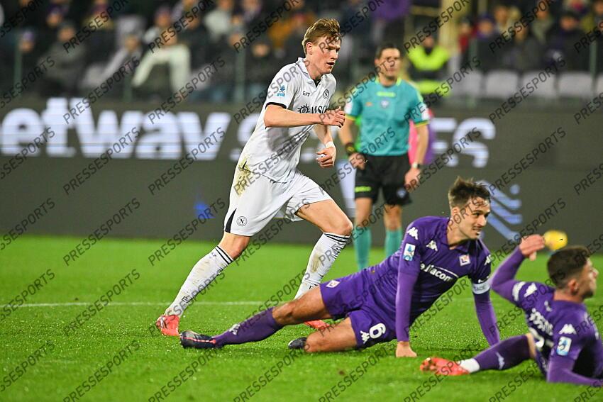 Foto IPP/Roberto Ramaccia Firenze 4/1/2025 Campionato di Calcio Serie A 2024/2025 Fiorentina vs Napoli Nella foto Scott McTominay Segna il gol del 0-3 Italy Photo Press - World Copyright FIORENTINA-NAPLES (0-3) 