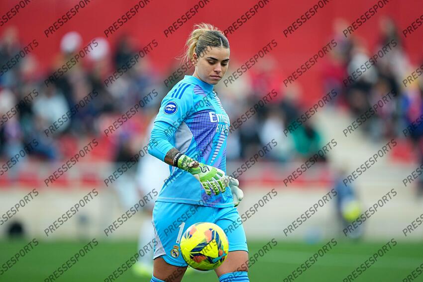 Misa Rodriguez of Real Madrid in action during the Spanish Women League, Liga F, football match played between Atletico de Madrid and Real Madrid at Centro Deportivo Wanda Alcala de Henares on January 05, 2025, in Madrid, Spain. (F) ATLETICO MADRID-(F) REAL MADRID (1-2) 