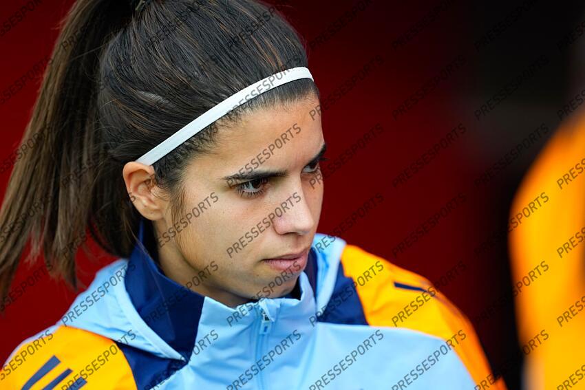 Alba Redondo of Real Madrid looks on during the Spanish Women League, Liga F, football match played between Atletico de Madrid and Real Madrid at Centro Deportivo Wanda Alcala de Henares on January 05, 2025, in Madrid, Spain. (F) ATLETICO MADRID-(F) REAL MADRID (1-2) 
