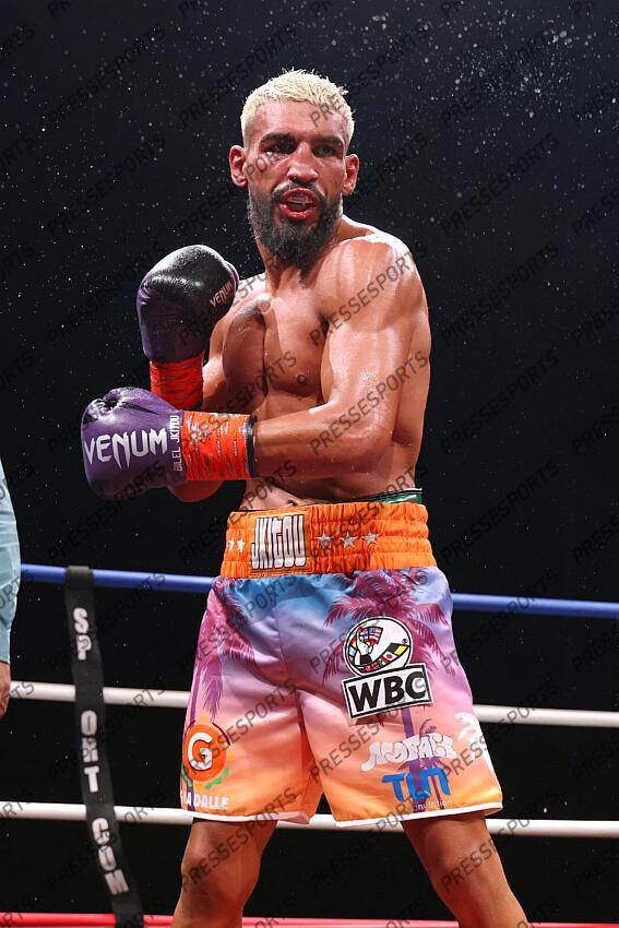 jkitou (bilal) (fra) short orange et violet CEINTURE WBC SILVER 