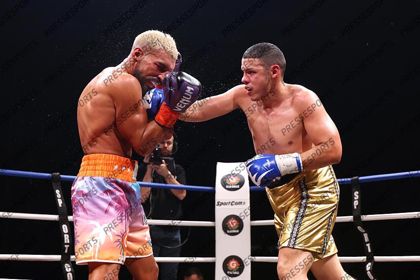 jkitou (bilal) (fra) short orange et violet rodriguez ruran (juan jose) (mex ) (pan) short or et noir CEINTURE WBC SILVER 