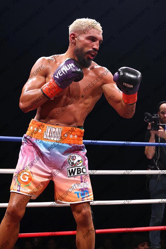 jkitou (bilal) (fra) short orange et violet CEINTURE WBC SILVER 