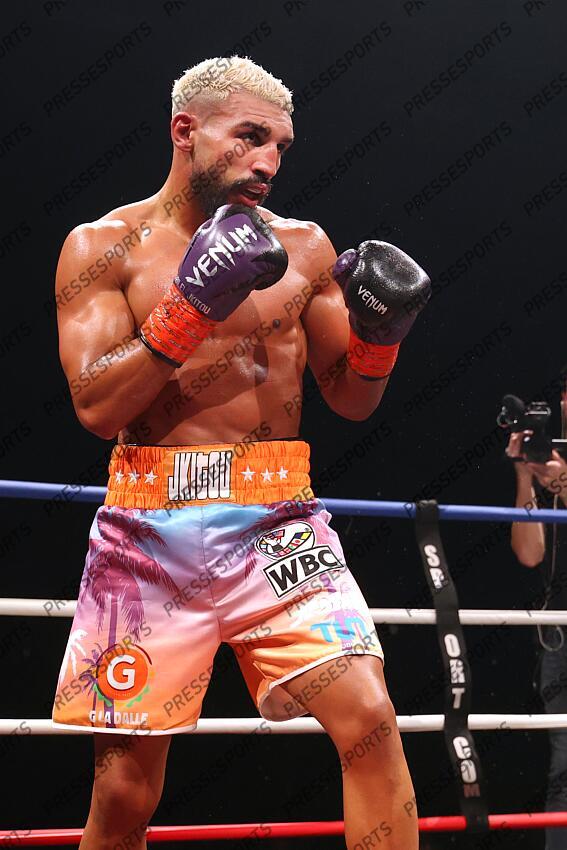 jkitou (bilal) (fra) short orange et violet CEINTURE WBC SILVER 