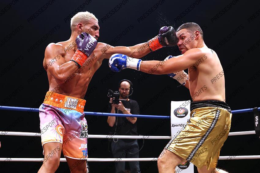 jkitou (bilal) (fra) short orange et violet rodriguez ruran (juan jose) (mex ) (pan) short or et noir CEINTURE WBC SILVER 