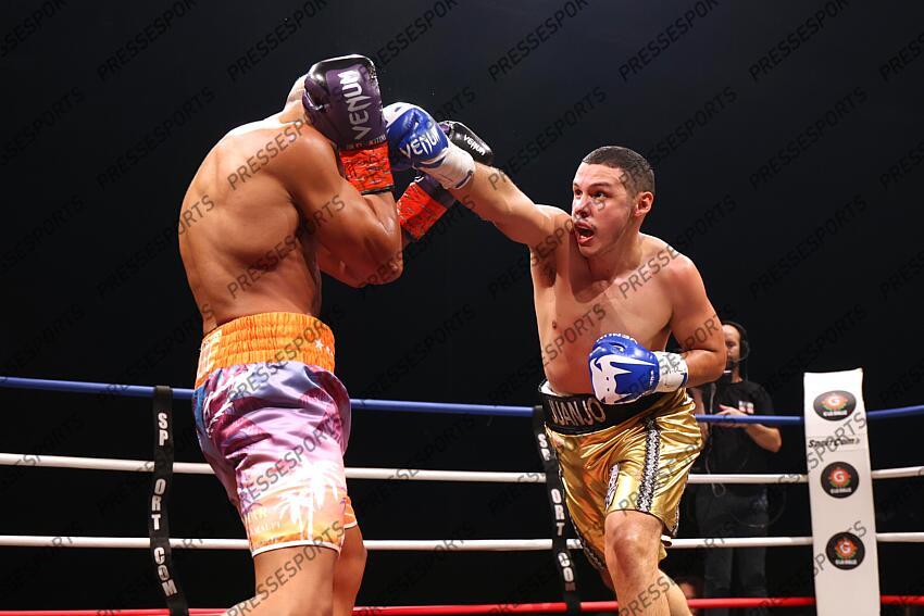 jkitou (bilal) (fra) short orange et violet rodriguez ruran (juan jose) (mex ) (pan) short or et noir CEINTURE WBC SILVER 