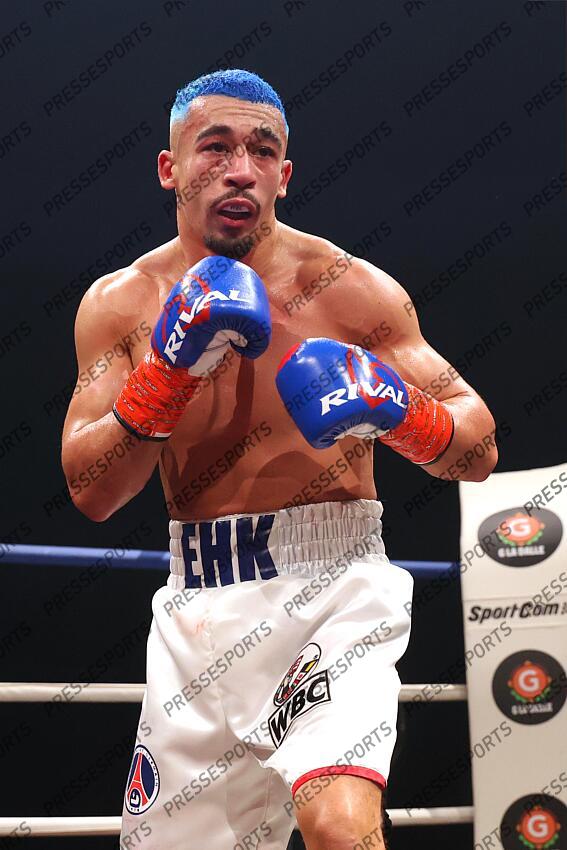 el hadri (khalil) (fra) short blanc CEINTURE WBC SILVER 