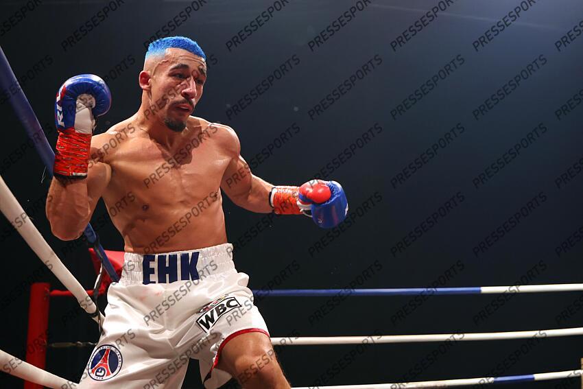 el hadri (khalil) (fra) short blanc CEINTURE WBC SILVER 
