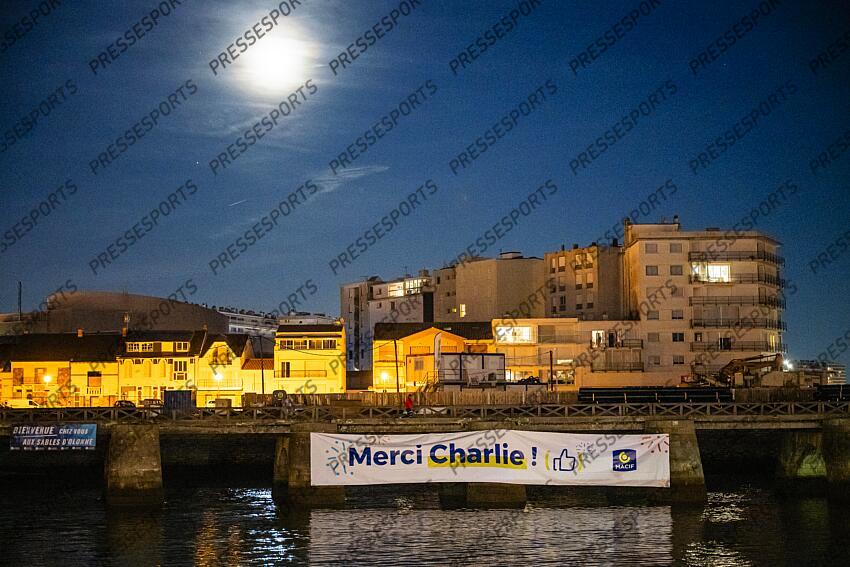 AMBIANCE DANS LE CHENAL DES SABLES D'OLONNE A LA VEILLE DE L'ARRIVEE DU VENDEE GLOBE. LES SABLES D'OLONNE, FRANCE, LE 13 JANVIER 2025. PHOTO: BERNARD LE BARS ARRIVEE VENDEE GLOBE 