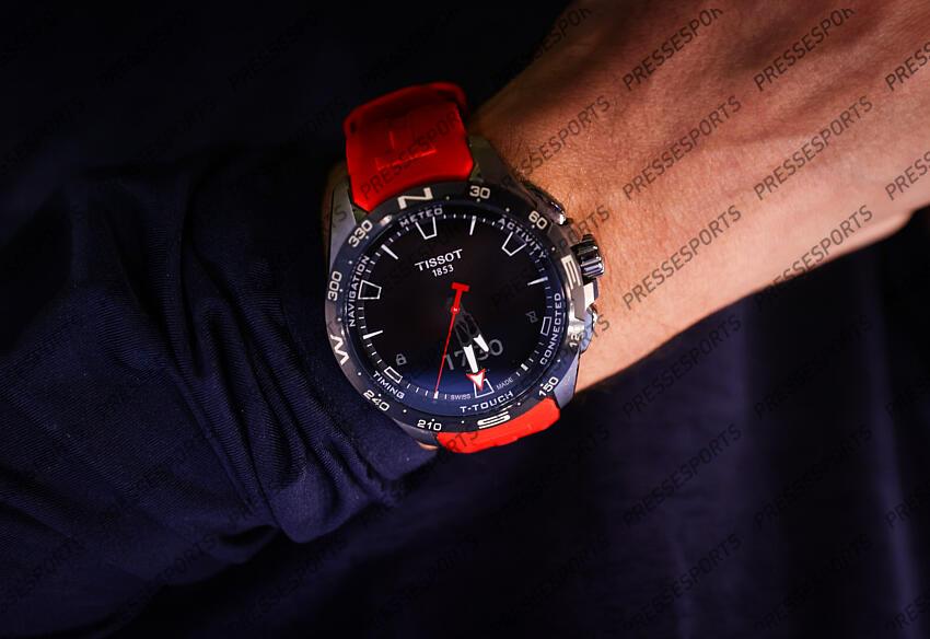 Investec Champions Cup Round 4, Salford Community Stadium, Manchester 19/1/2025 Sale Sharks vs RC Toulon A view of the Tissot match watch worn by referee Gianluca Gnecchi Mandatory Credit ©INPHO/Tom Maher SALE-TOULON (33-7) 
