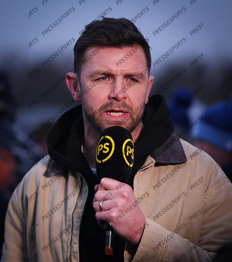 Investec Champions Cup Round 4, Salford Community Stadium, Manchester 19/1/2025 Sale Sharks vs RC Toulon Ryan Wilson on media duties for Premier Sports Mandatory Credit ©INPHO/Tom Maher SALE-TOULON (33-7) 