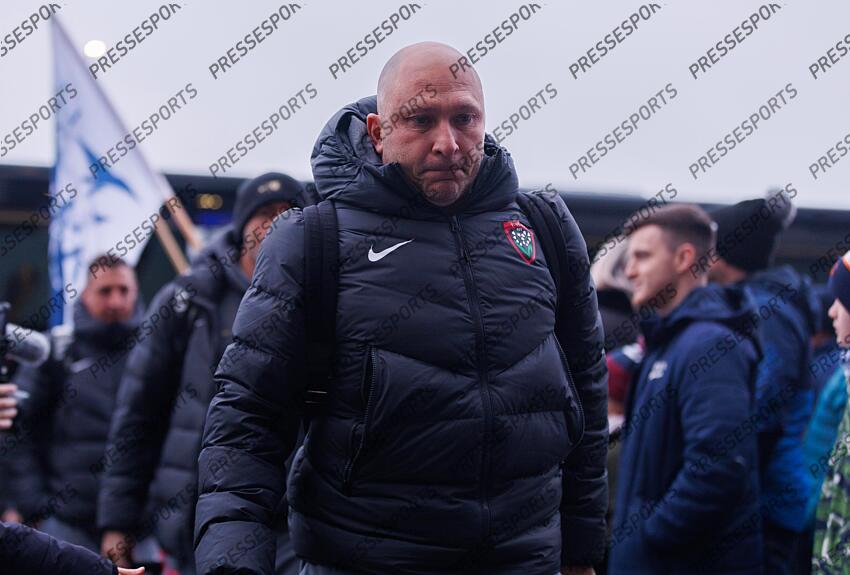 Investec Champions Cup Round 4, Salford Community Stadium, Manchester 19/1/2025 Sale Sharks vs RC Toulon Toulon head coach Pierre Mignoni arrives Mandatory Credit ©INPHO/Tom Maher SALE-TOULON (33-7) 