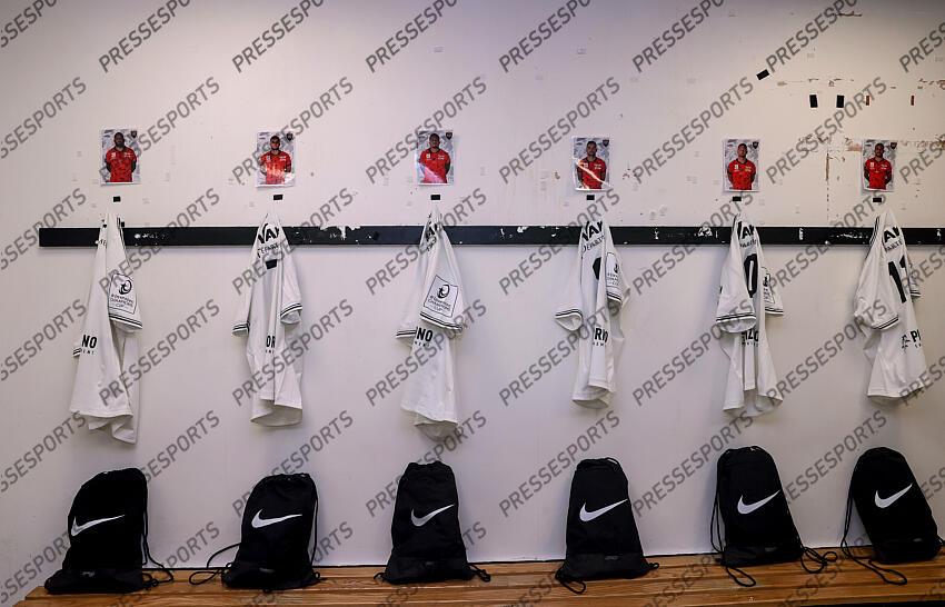 Investec Champions Cup Round 4, Salford Community Stadium, Manchester 19/1/2025 Sale Sharks vs RC Toulon A view of the Toulon dressing room ahead of the match Mandatory Credit ©INPHO/Tom Maher SALE-TOULON (33-7) 