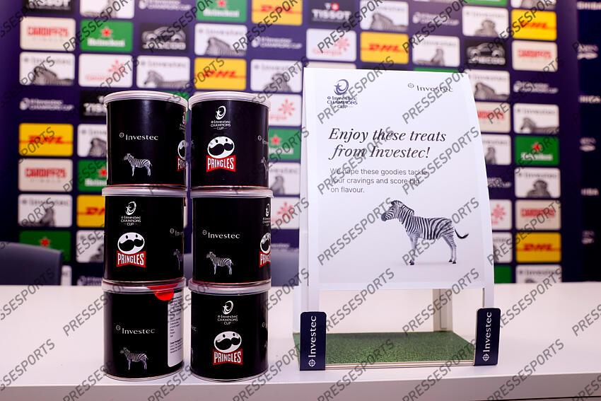 Investec Champions Cup Round 4, Salford Community Stadium, Manchester 19/1/2025 Sale Sharks vs RC Toulon A view of Investec branding Mandatory Credit ©INPHO/Tom Maher SALE-TOULON (33-7) 