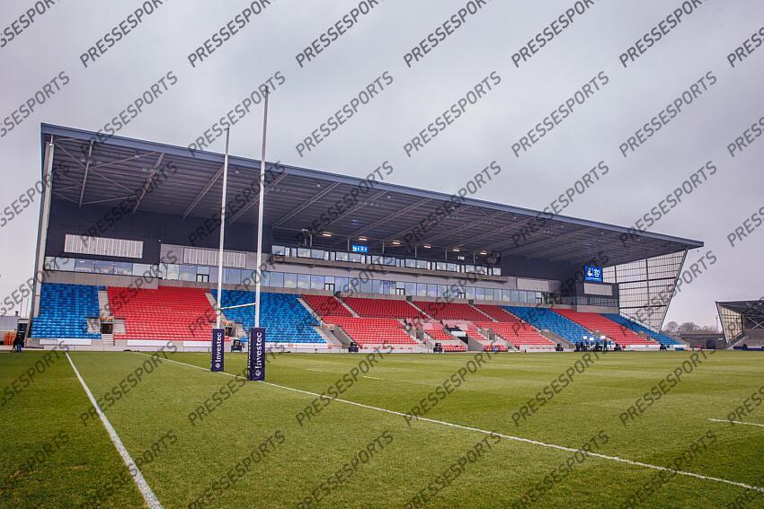 Investec Champions Cup Round 4, Salford Community Stadium, Manchester 19/1/2025 Sale Sharks vs RC Toulon A general view of Salford Community Stadium Mandatory Credit ©INPHO/Tom Maher SALE-TOULON (33-7) 