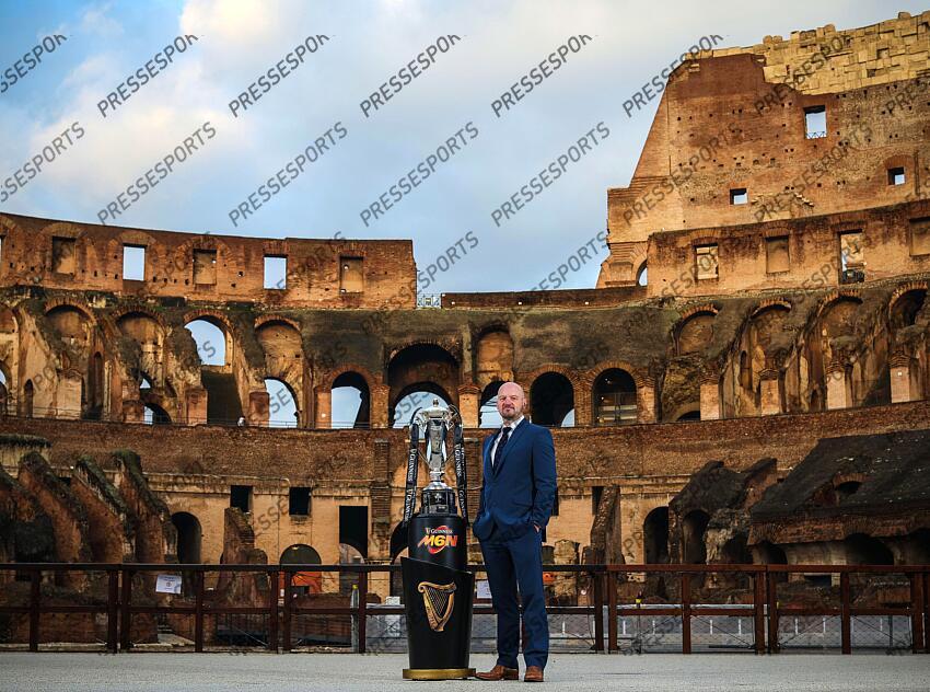 2024 Guinness Six Nations Championship Launch, Rome, Italy 21/1/2025 Pictured is Scotland head coach Gregor Townsend at the launch of the 2025 Guinness Men’s Six Nations Championship at the Colosseum in Rome Mandatory Credit ©INPHO/Billy Stickland PRESENTATION TOURNOI DES VI NATIONS 