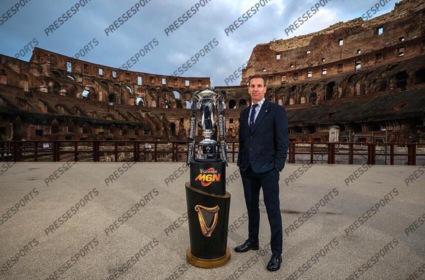 2024 Guinness Six Nations Championship Launch, Rome, Italy 21/1/2025 Pictured is Italy head coach Gonzalo Quesada at the launch of the 2025 Guinness Men’s Six Nations Championship at the Colosseum in Rome Mandatory Credit ©INPHO/Billy Stickland PRESENTATION TOURNOI DES VI NATIONS 