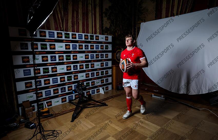 2024 Guinness Six Nations Championship Launch, Rome, Italy 21/1/2025 Wales’ Jac Morgan at the launch of the 2025 Guinness Men’s Six Nations Championship at the Colosseum in Rome Mandatory Credit ©INPHO/Billy Stickland PRESENTATION TOURNOI DES VI NATIONS 