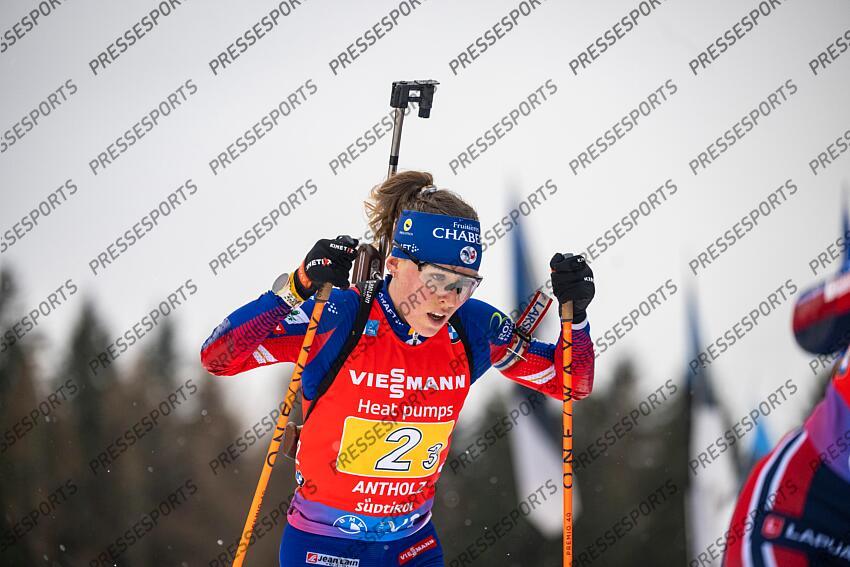 ANTHOLZ-ANTERSELVA, ITALY - JANUARY 26: Oceane Michelon of Team France in action during the BMW IBU World Cup Women's Relay on January 26, 2025 in Antholz-Anterselva, Italy. (Photo by Kevin Voigt/Agence Zoom) RELAIS FEMMES ANTHOLZ ANTERSELVA 