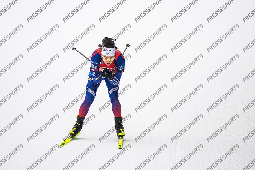 ANTHOLZ-ANTERSELVA, ITALY - JANUARY 26: Lou Jeanmonnot of Team France in action during the BMW IBU World Cup Women's Relay on January 26, 2025 in Antholz-Anterselva, Italy. (Photo by Kevin Voigt/Agence Zoom) RELAIS FEMMES ANTHOLZ ANTERSELVA 