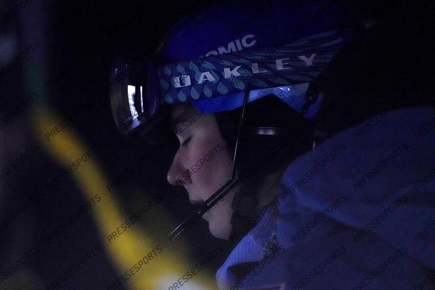 COURCHEVEL, FRANCE - JANUARY 30: Mikaela Shiffrin of Team United States competes during the Audi FIS Alpine Ski World Cup Women's Slalom on January 30, 2025 in Courchevel, France. (Photo by Michel Cottin/Agence Zoom) SLALOM FEMMES COURCHEVEL 