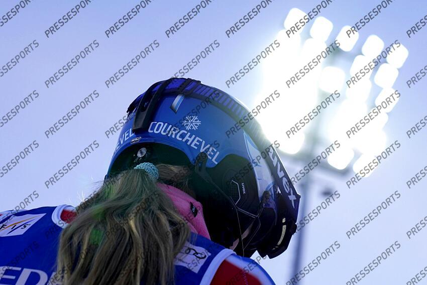 COURCHEVEL, FRANCE - JANUARY 30: Marie Lamure of Team France competes during the Audi FIS Alpine Ski World Cup Women's Slalom on January 30, 2025 in Courchevel, France. (Photo by Michel Cottin/Agence Zoom) SLALOM FEMMES COURCHEVEL 