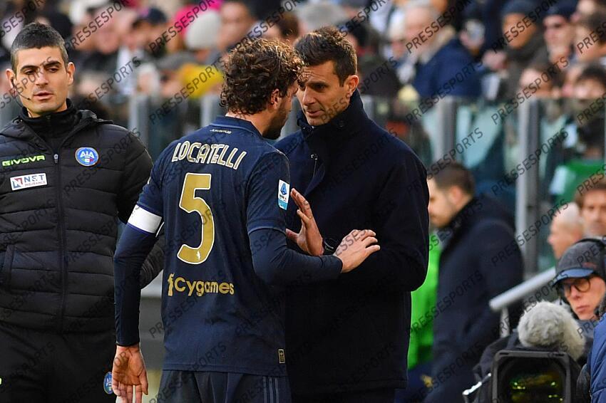 Foto IPP/Massimo Rana Torino 02-02-2025 Calcio Campionato di Serie A 2024/2025 Juventus-Empoli nella foto thiago motta allenatore juventus e manuel locatelli Italy Photo Press - World Copyright JUVENTUS-EMPOLI (4-1) 