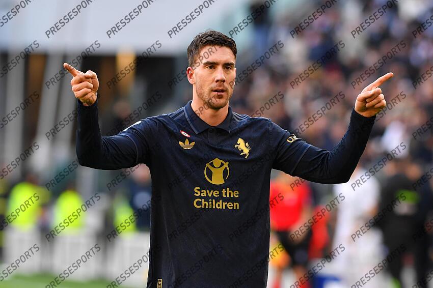 Foto IPP/Massimo Rana Torino 02-02-2025 Calcio Campionato di Serie A 2024/2025 Juventus-Empoli nella foto dusan vlahovic esulta Italy Photo Press - World Copyright JUVENTUS-EMPOLI (4-1) 