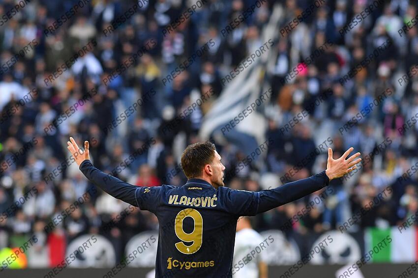 Foto IPP/Massimo Rana Torino 02-02-2025 Calcio Campionato di Serie A 2024/2025 Juventus-Empoli 4-1 nella foto dusan vlahovic Italy Photo Press - World Copyright JUVENTUS-EMPOLI (4-1) 