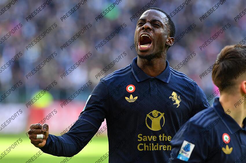 Foto IPP/Massimo Rana Torino 02-02-2025 Calcio Campionato di Serie A 2024/2025 Juventus-Empoli 4-1 nella foto esulta timothy weah Italy Photo Press - World Copyright JUVENTUS-EMPOLI (4-1) 
