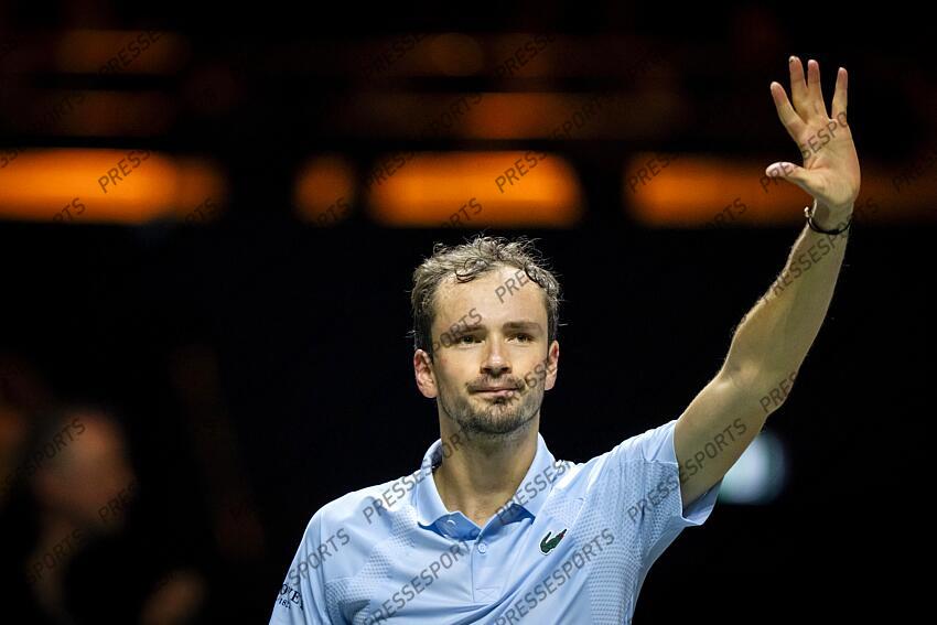 ROTTERDAM - Daniil Medvedev (RUS) after winning the match against Stan Wawrinka (SUI) on the first day of the ABN AMRO Open tennis tournament in Ahoy. ANP SANDER KING TOURNOI DE ROTTERDAM 