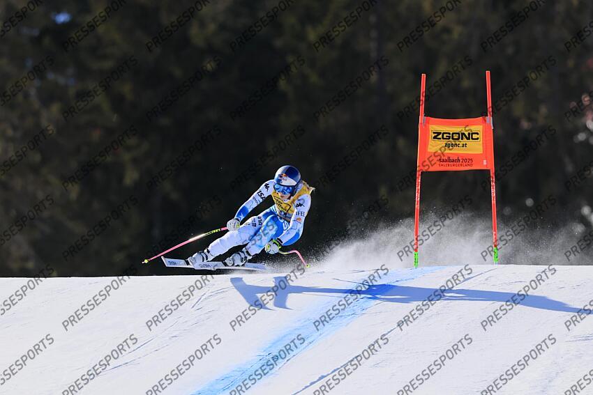 SKI ALPIN CHPTS DU MONDE 2025 2025 DESCENTE FEMMES A SAALBACH HINTERGLEMM