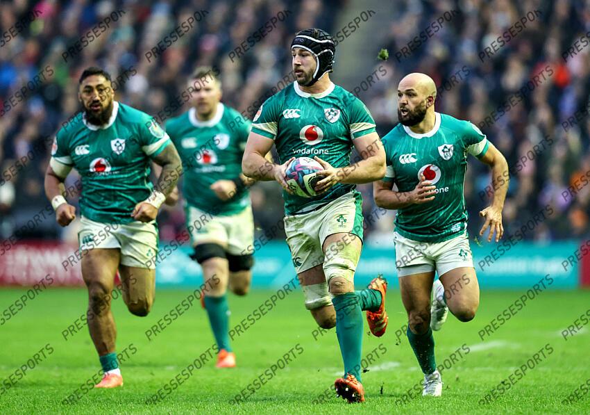 2025 Guinness Six Nations Championship Round 2, Scottish Gas Murrayfield, Edinburgh, Scotland 9/2/2025 Scotland vs Ireland Ireland's Caelan Doris Mandatory Credit ©INPHO/Dan Sheridan ECOSSE-IRLANDE (18-32) 