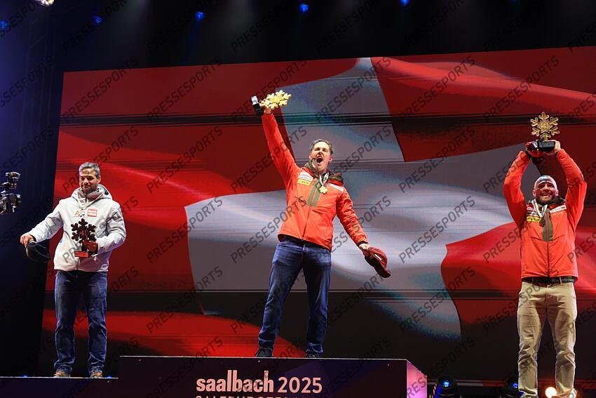 kriechmayr (vincent) - (aut) - von allmen (franjo) - (sui) - monney (alexis) - (sui) - DESCENTE HOMMES A SAALBACH HINTERGLEMM 