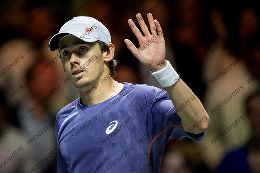 ROTTERDAM - Alex de Minaur (AUS) after his won match against Mattia Bellucci (ITA) on the sixth day of the ABN AMRO Open tennis tournament in Ahoy. ANP SANDER KING TOURNOI DE ROTTERDAM 