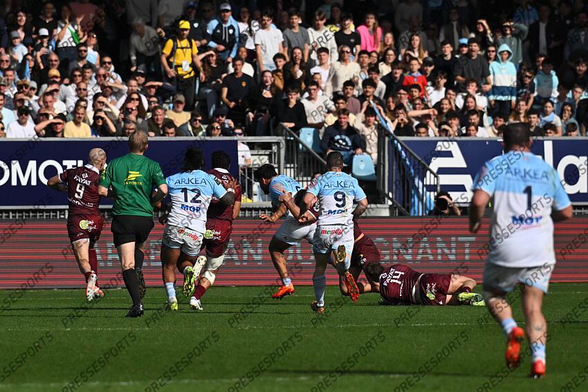 bruni (rodrigo) BAYONNE-BORDEAUX BEGLES (36-32) action de l'essai de bayonne de rouet à la 24e min percée de bruni 