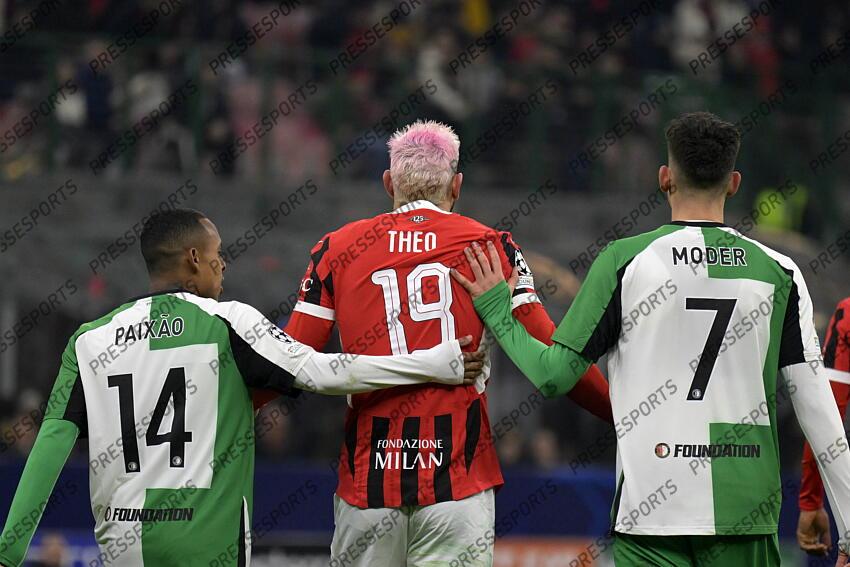 FOOT LIGUE DES CHAMPIONS BARRAGES 2025 AC MILAN-FEYERNOORD (1-1)